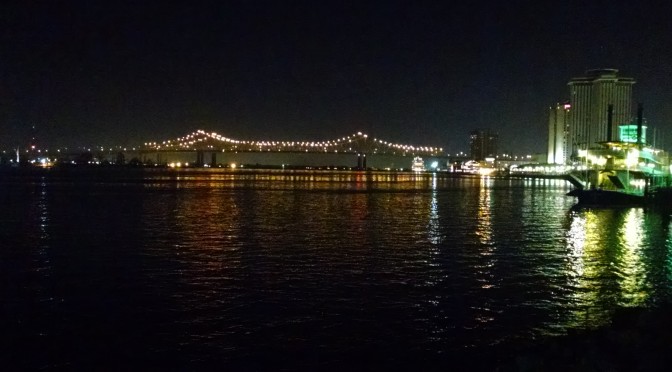 Mississippi River in New Orleans at Night