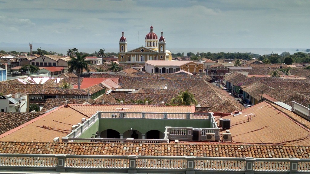 Aerial view of Granada cathedral