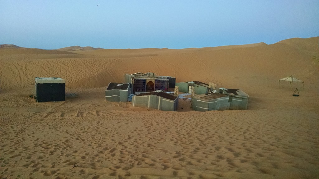 Camp in the Sahara Desert